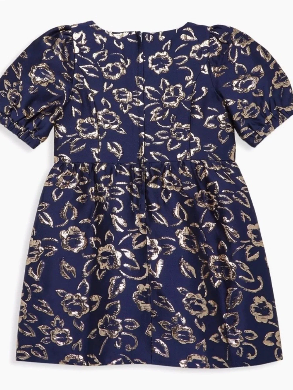 NWT Lilly Pulitzer  Mini Kasslyn Navy Floral Puff-Sleeve Girls' Dress